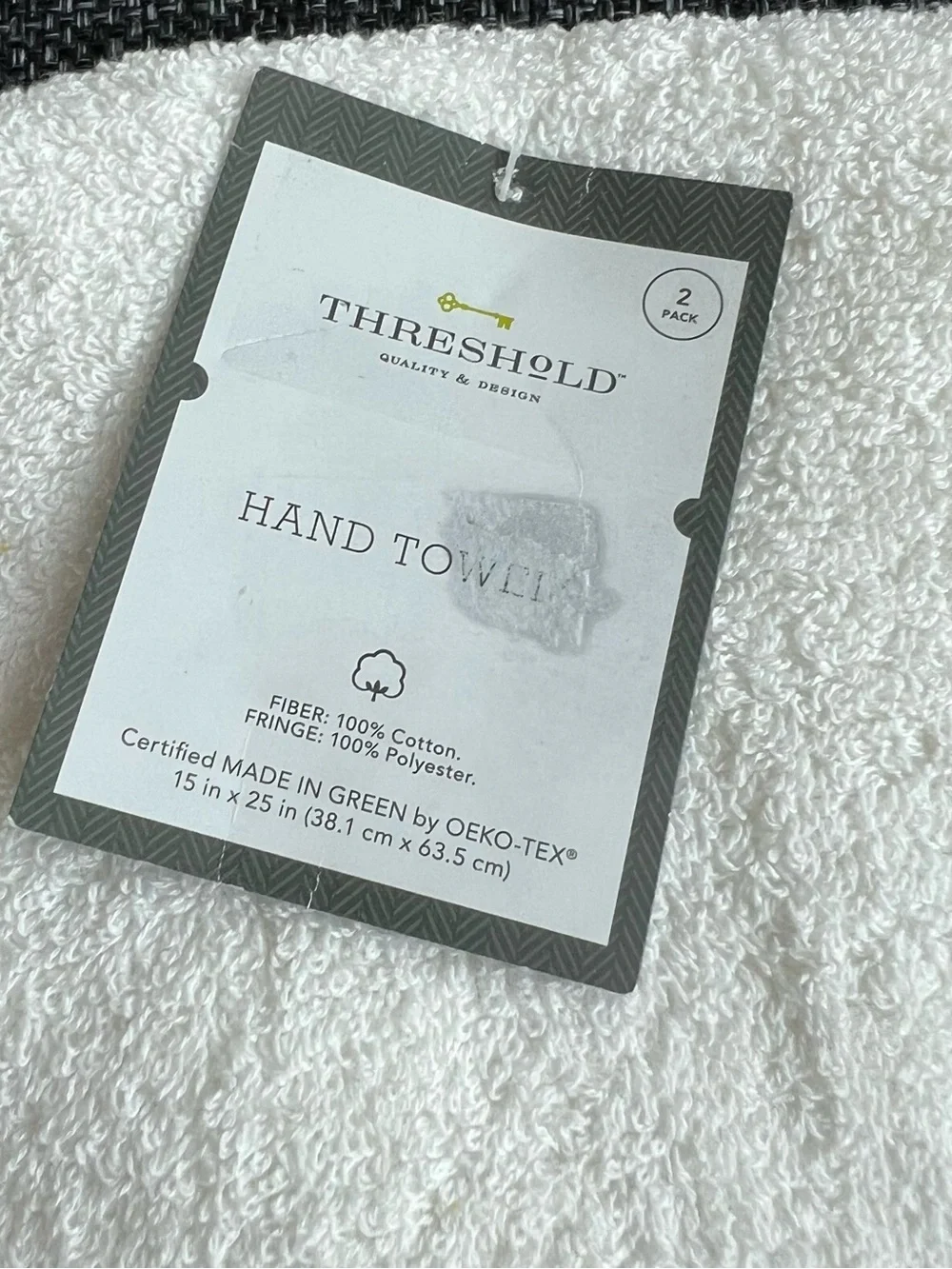 NWT Threshold Hand Towel 2-pack